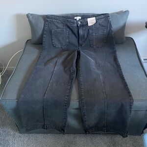 LC Lauren Conrad Women’s Dark Gray Relaxed Jeans